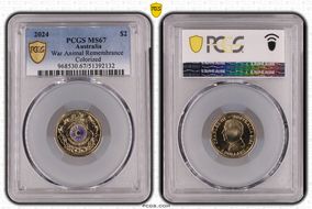 2024 $2 War Animal Remembrance Colorized MS67