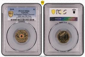 2018 $2 In Flanders Fields Colorized 30th Ann. $2 Coin MS66