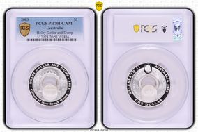 2003 $1 Holey Dollar and Dump PR70DCAM