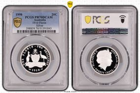 1998 20C 1910 Florin Silver PR70DCAM