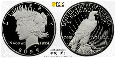 2024-S $1 Peace Dollar First Strike PR70DCAM