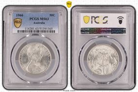 1966 50C KM-67  Ag MS63