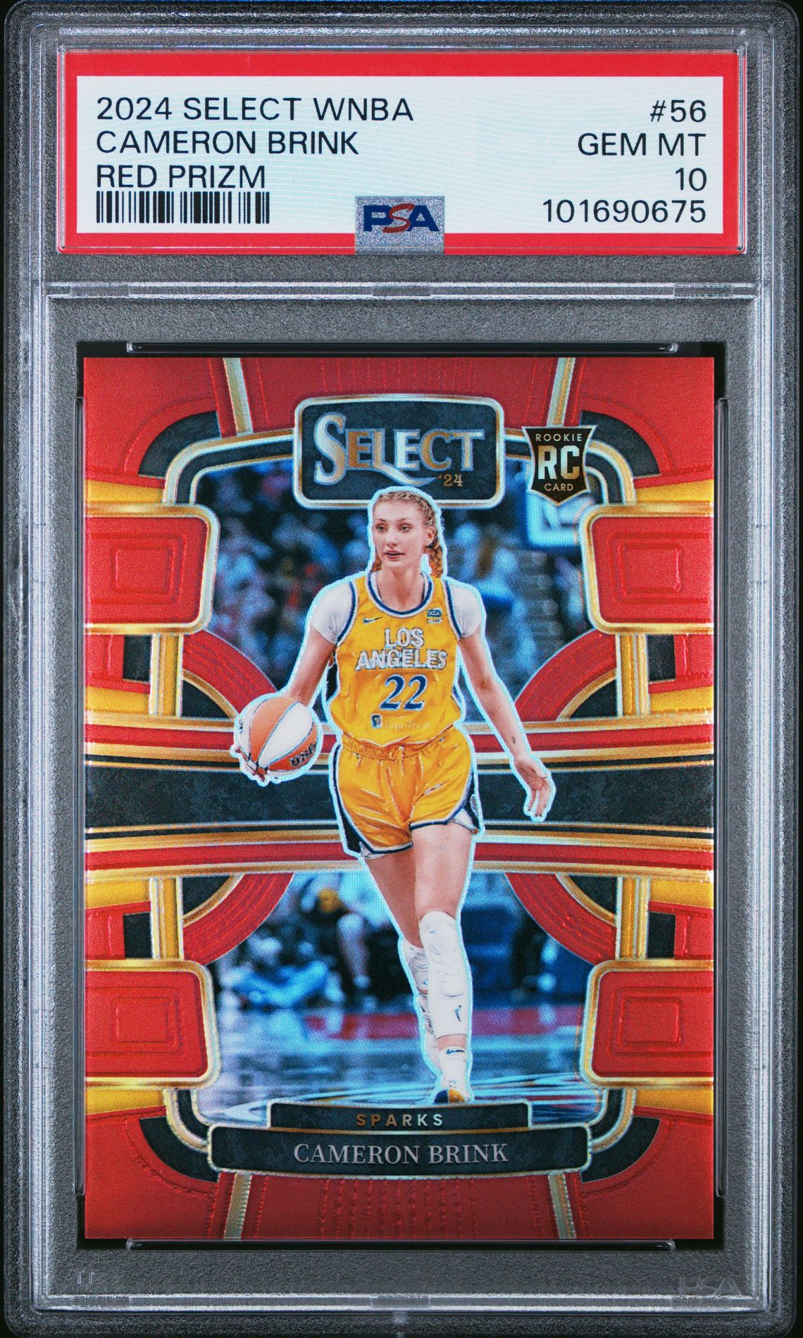 2024 Panini PANINI SELECT WNBA RED PRIZM #56 Cameron Brink front