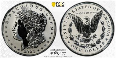 2024-S $1 Morgan Dollar Rev PR Two-Coin Reverse Proof Set PR69