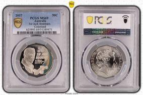 2017 50C Sir Jack Brabham Colorized MS69