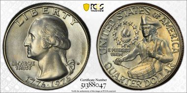 1976-D 25C Clad MS66