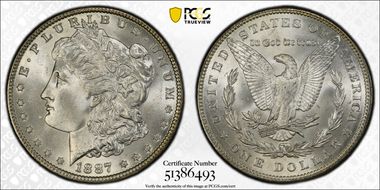 1887 $1 MS66
