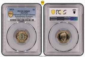 2023 $2 35th Ann $2 Coin Set Colorized Remembrance Rosemary MS65