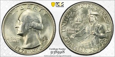 1976-S 25C Silver MS64