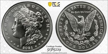 2021-D $1 Morgan Dollar 100th Anniversary MS69