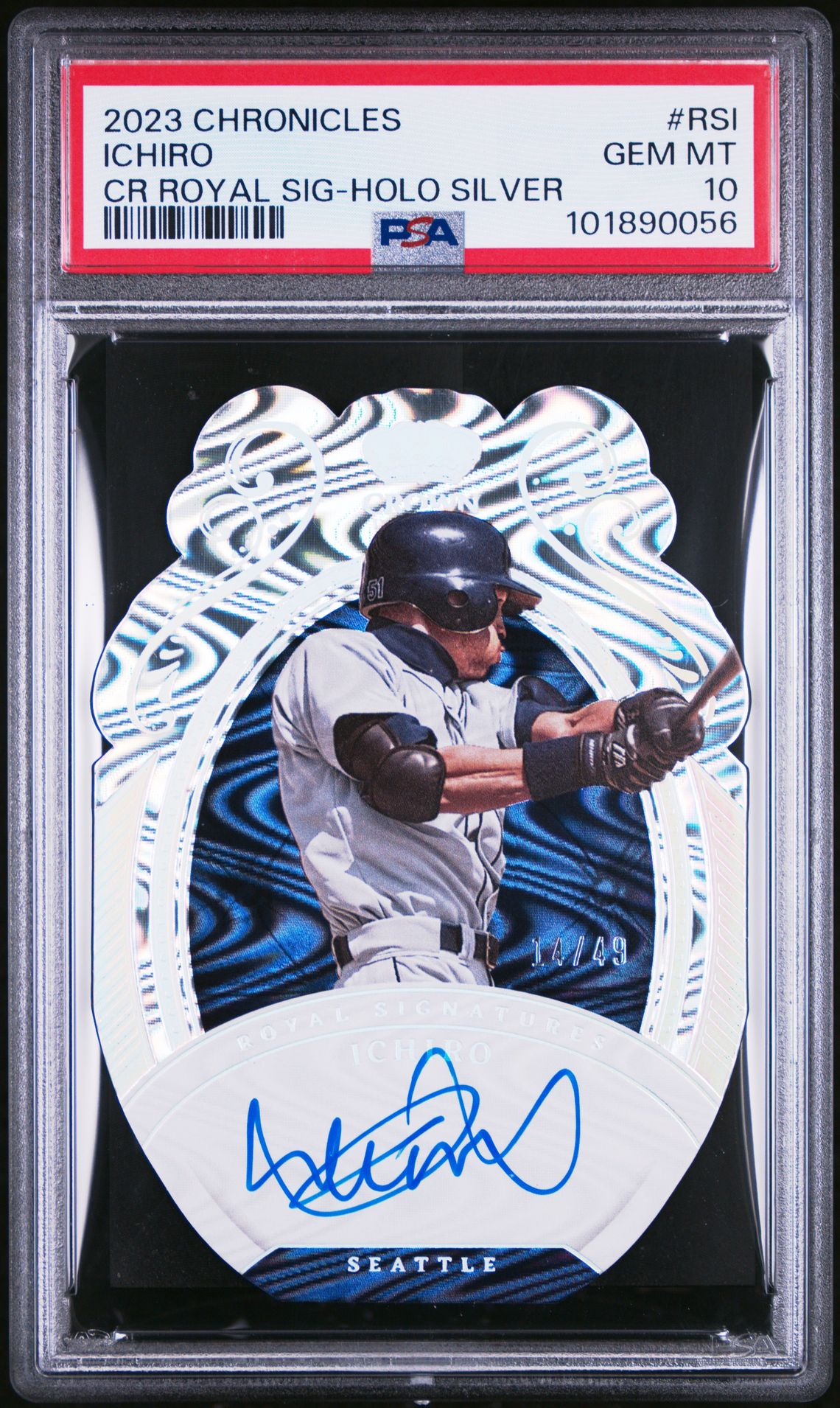 2023 Panini PANINI CHRONICLES CROWN ROYALE ROYAL SIGNATURES Silver #RSI Ichiro front