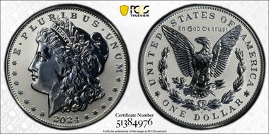 2024-S $1 Morgan Dollar Rev PR Two-Coin Reverse Proof Set PR69
