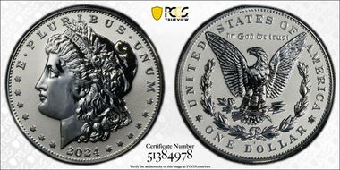 2024-S $1 Morgan Dollar Rev PR Two-Coin Reverse Proof Set PR69