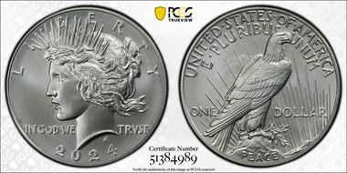 2024 $1 Peace Dollar MS69