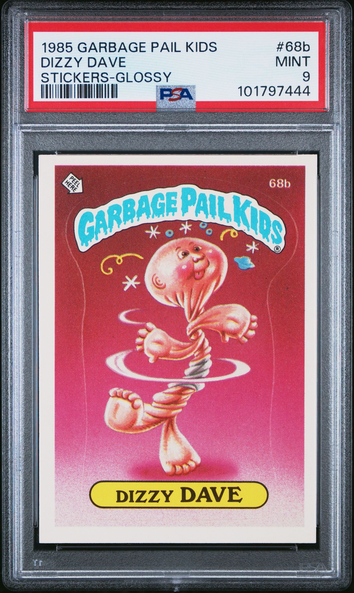 1985 Topps Garbage Pail Kids #68B Dizzy Dave front