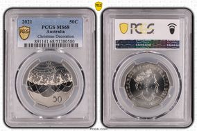 2021 50C Christmas Decoration MS68