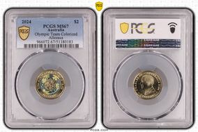2024 $2 Olympic Team Colorized Allezaus MS67