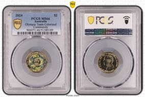 2024 $2 Olympic Team Colorized Community MS66