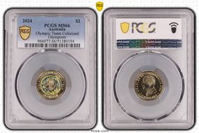 2024 $2 Olympic Team Colorized Olympism MS66