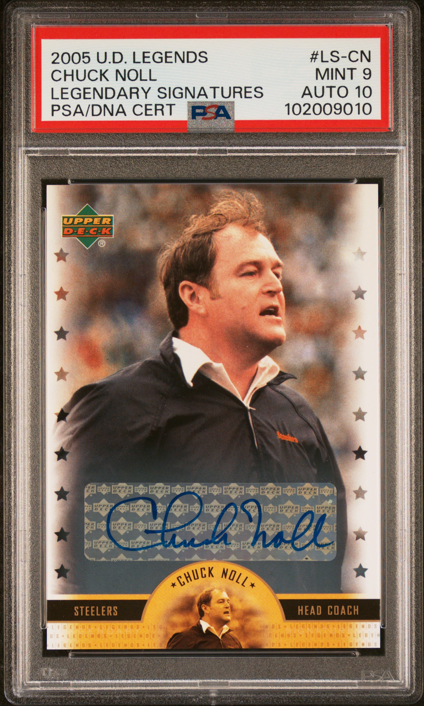 2005 Upper Deck Legends Legendary Signatures Chuck Noll #Ls-Cn (Legendary Signatures) front