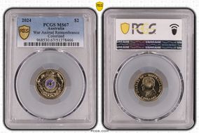 2024 $2 War Animal Remembrance Colorized MS67