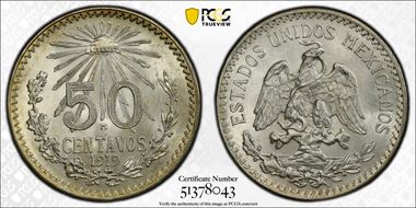 1919-M 50C KM-446 MS65