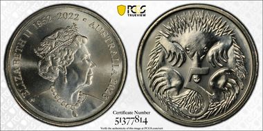 2023 5C QEII Memorial 1952-2022 MS69