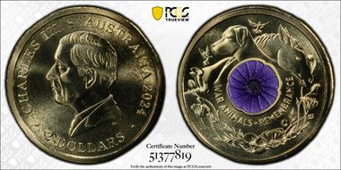 2024-C $2 War Animal Remembrance Colorized MS68