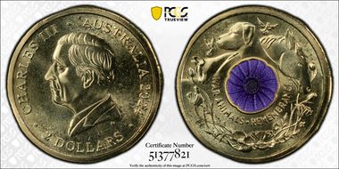 2024-C $2 War Animal Remembrance Colorized MS69