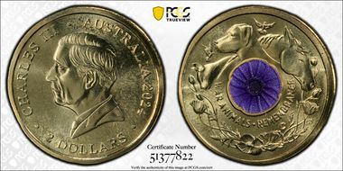 2024-C $2 War Animal Remembrance Colorized MS69