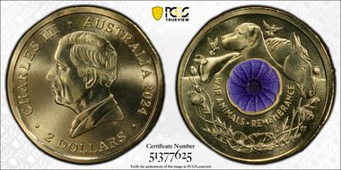 2024-C $2 War Animal Remembrance Colorized MS70