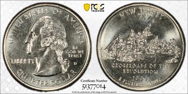1999-D 25C New Jersey MS64