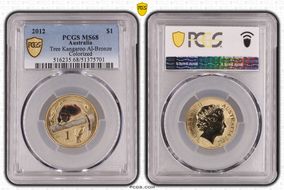 2012 $1 Tree Kangaroo Al-Bronze Colorized MS68