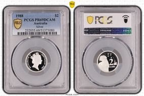 1988 $2 Silver PR69DCAM