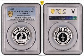 2003 $1 Port Phillip Pattern PR70DCAM
