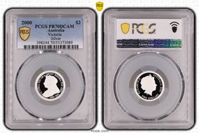 2000 $2 Victoria  Silver PR70DCAM