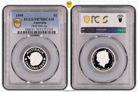 1999 $1 1940 Shil Ag PR70DCAM