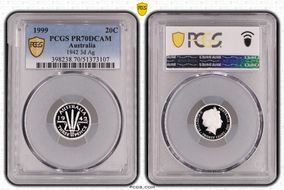 1999 20C 1942 3d Ag PR70DCAM