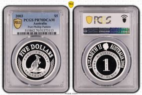 2003 $5 Port Phillip Pattern PR70DCAM