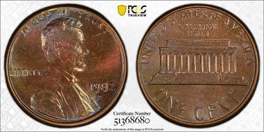 1982-D 1C Bronze MS64BN