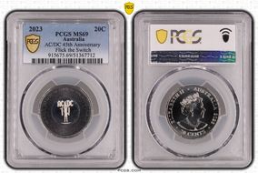 2023 20C AC/DC 45th Anniversary Flick the Switch MS69