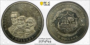 2000 $5 Gettysburg MS67
