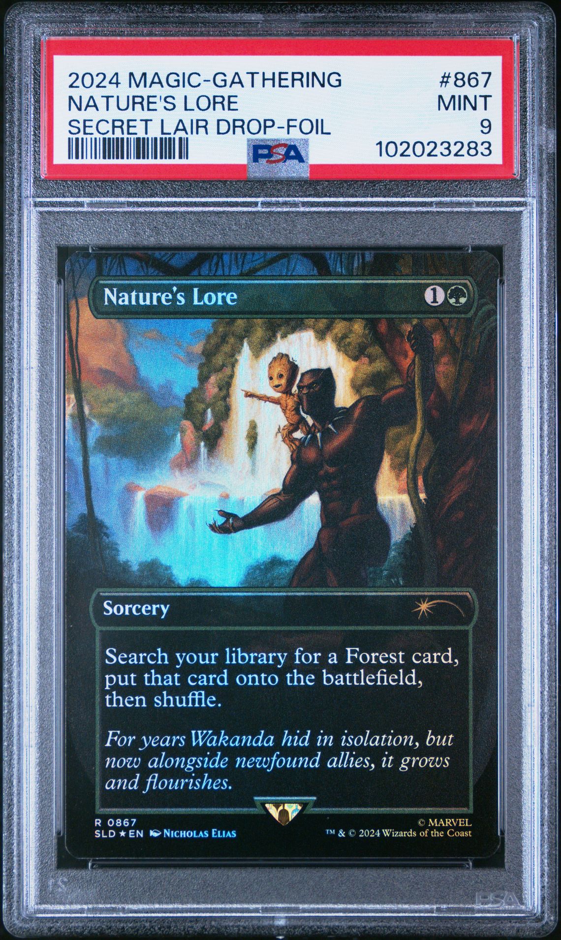 2024 MTG MAGIC THE GATHERING SECRET LAIR DROP MARVEL-FOIL #0867 Nature's Lore front