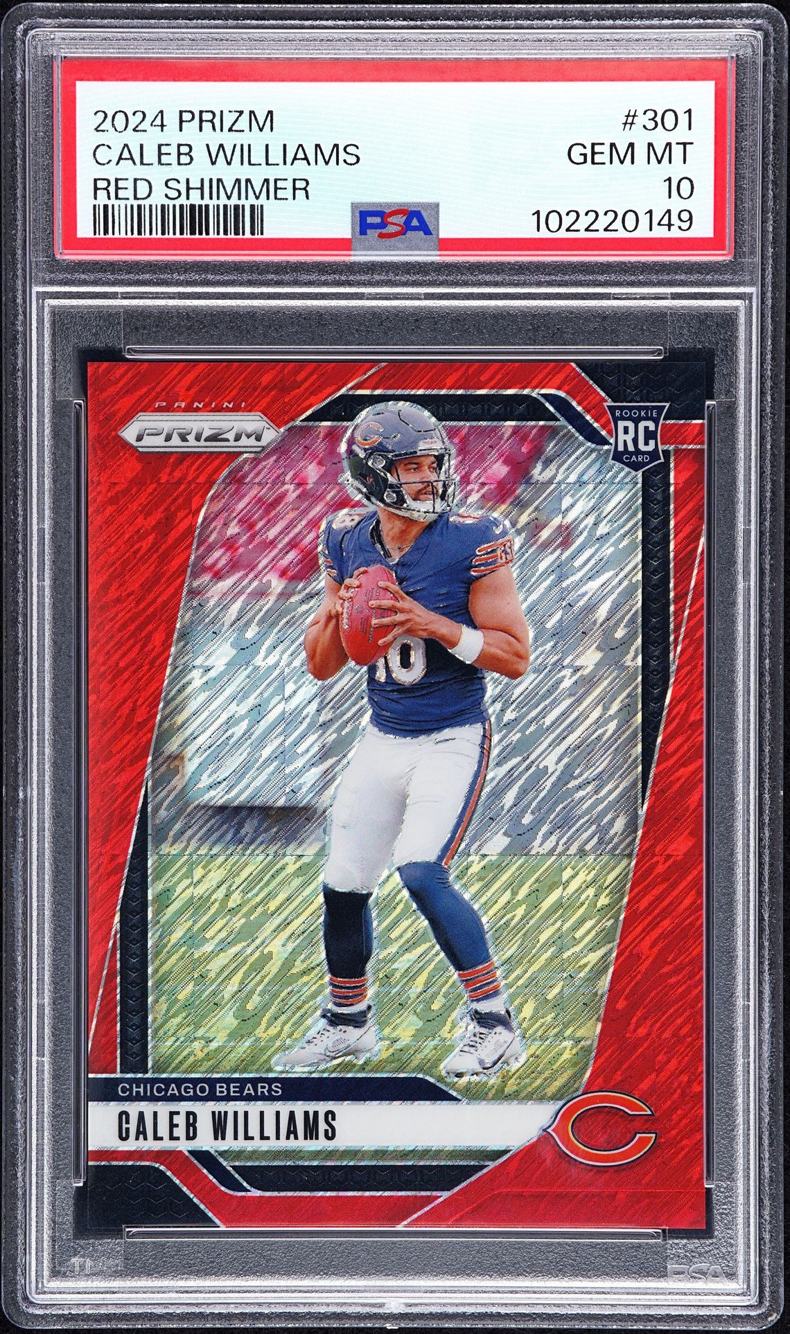 2024 Panini PANINI PRIZM SILVER PRIZM #301 Caleb Williams front