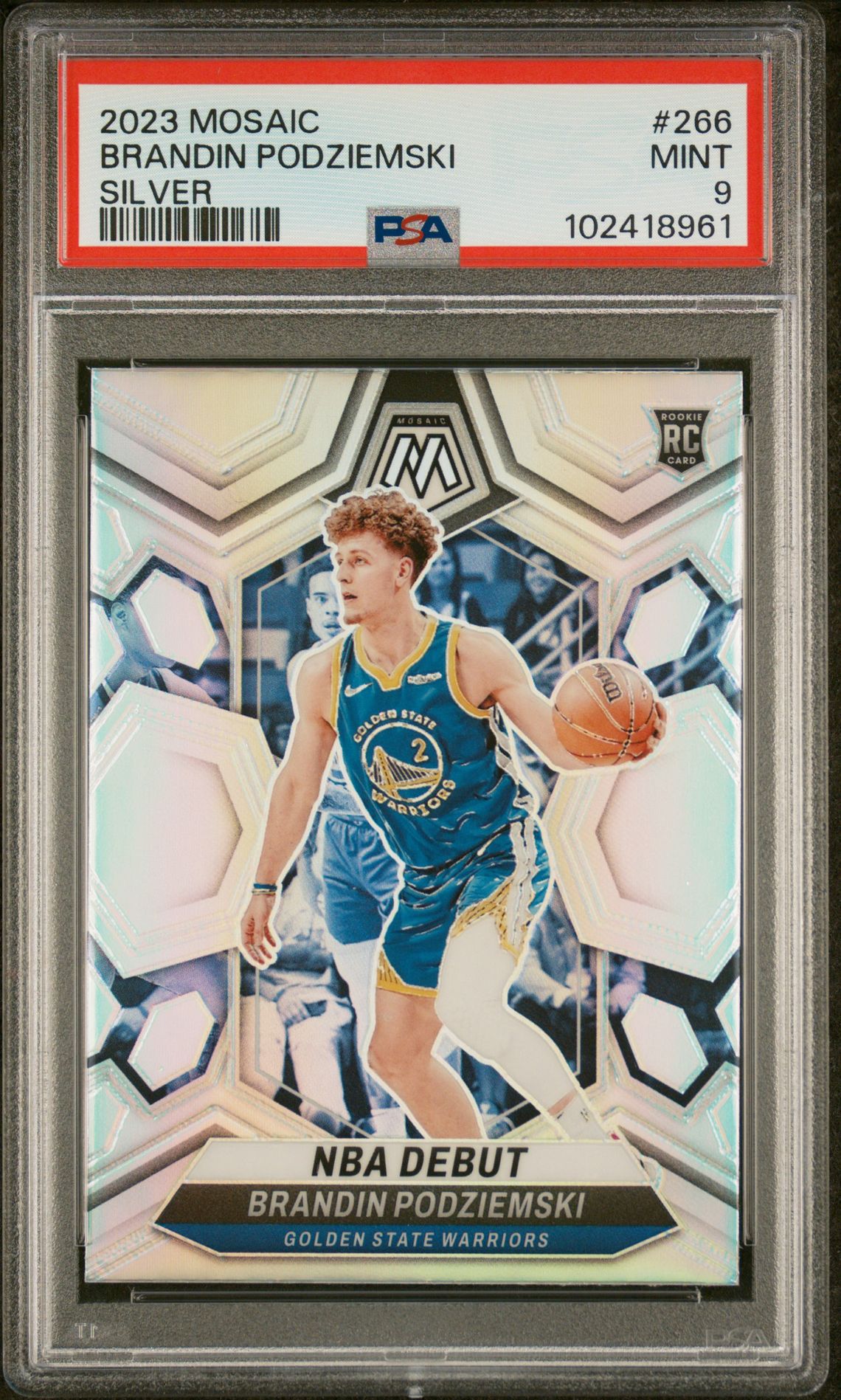 2023 Panini PANINI MOSAIC SILVER #266 Brandin Podziemski front