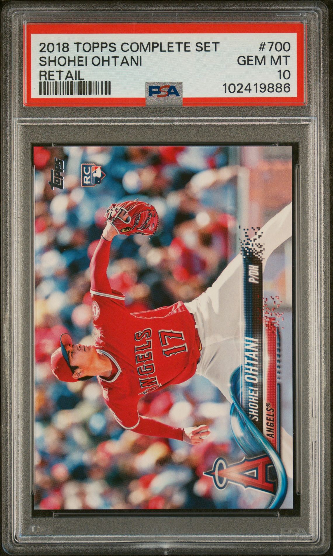 2018 Topps Complete Set Shohei Ohtani #700 (Retail) Gem Mt 10 front