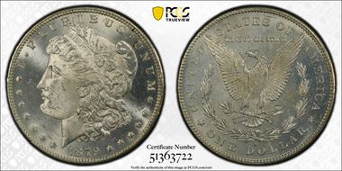 1879-S $1 Reverse of 1878 MS63