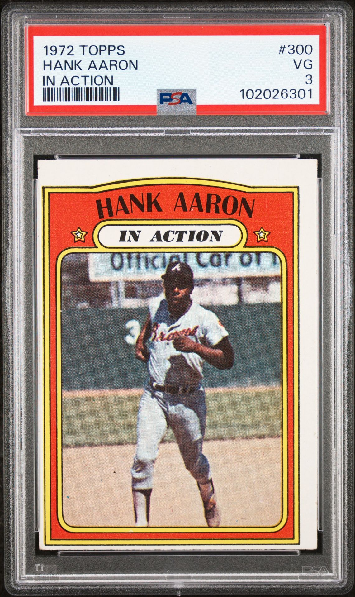 1972 Topps TOPPS IN ACTION #300 Hank Aaron front