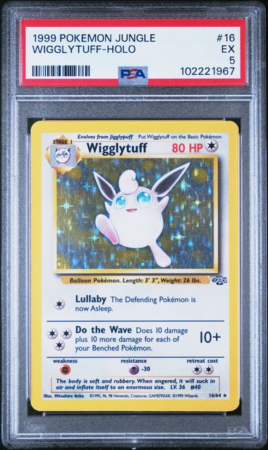 1999 Pokemon Jungle Wigglytuff-Holo #16 Ex 5 front