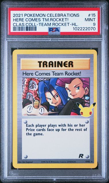 2021 Pokemon Celebrations Classic Collection Here Comes Tm.rocket! #15 (Clas.coll-Team Rocket-Hl.) Mint 9 front